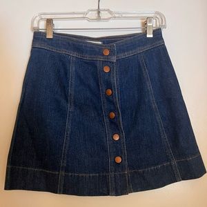 Madewell denim mini skirt sz 2